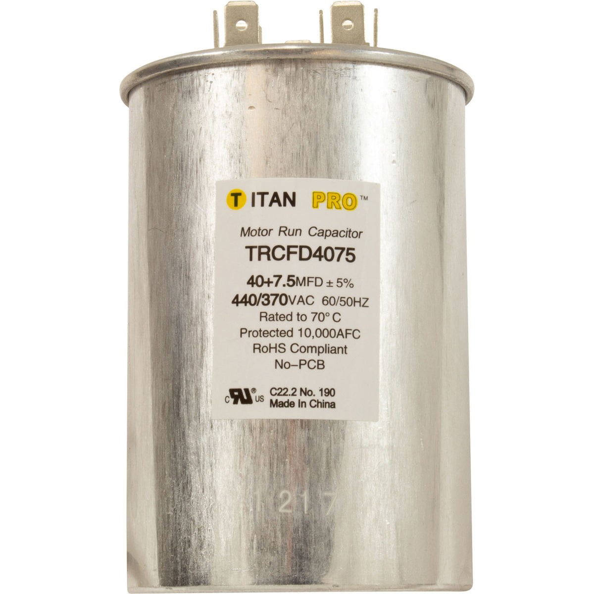 Capacitor 40+7.5 Uf HPX11023542 Hayward