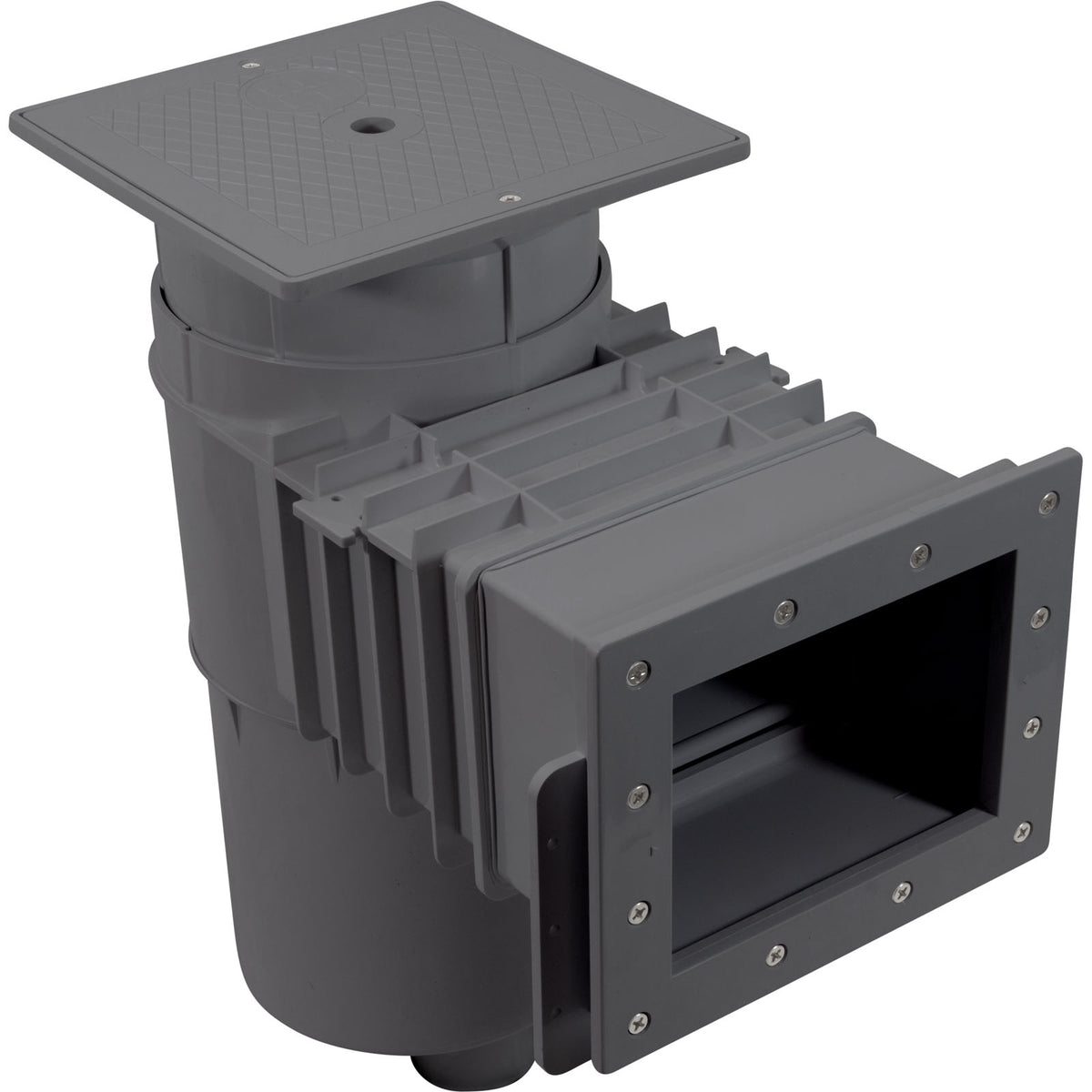 2 In Auto-Skim Dark Gray, Square Lid