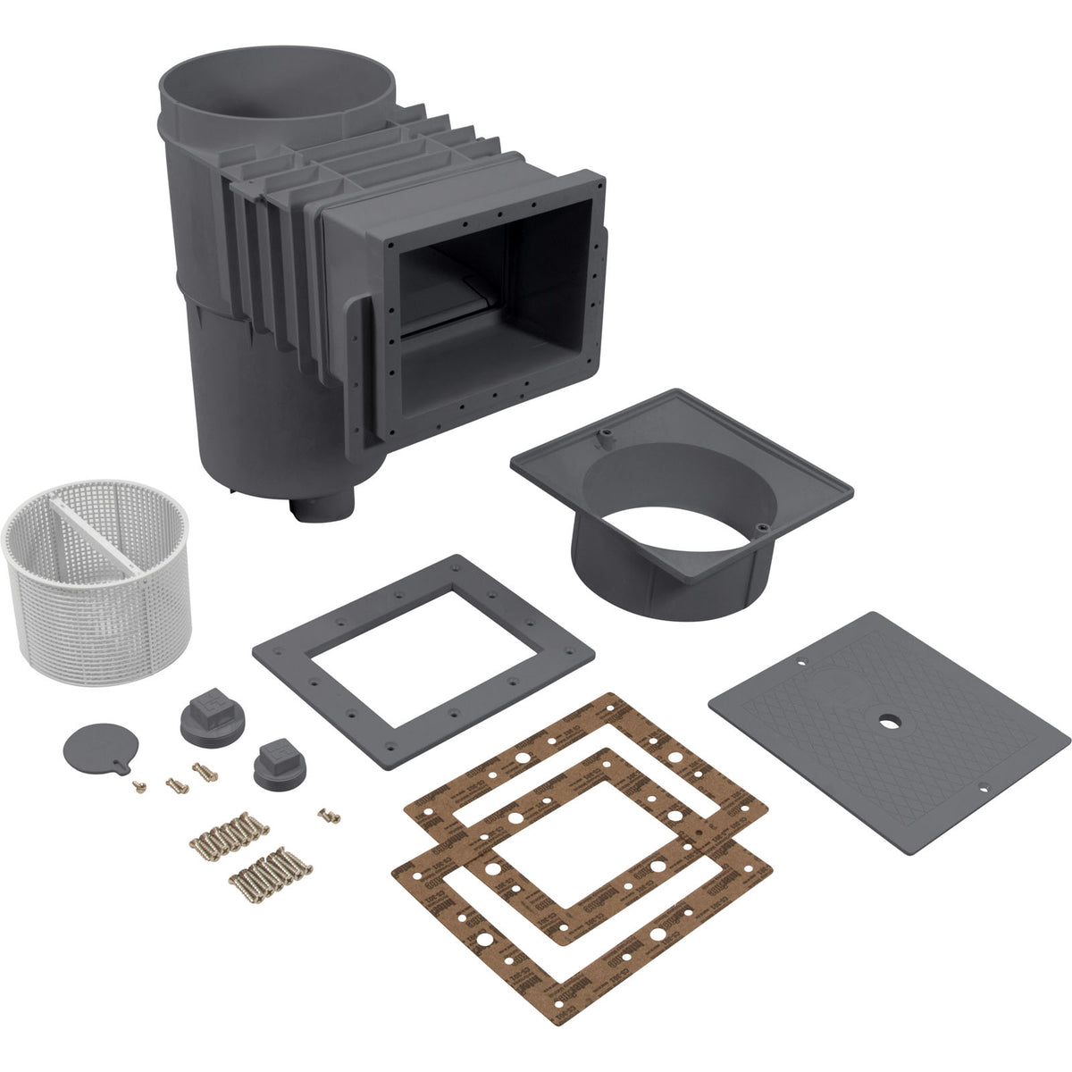 2 In Auto-Skim Dark Gray, Square Lid