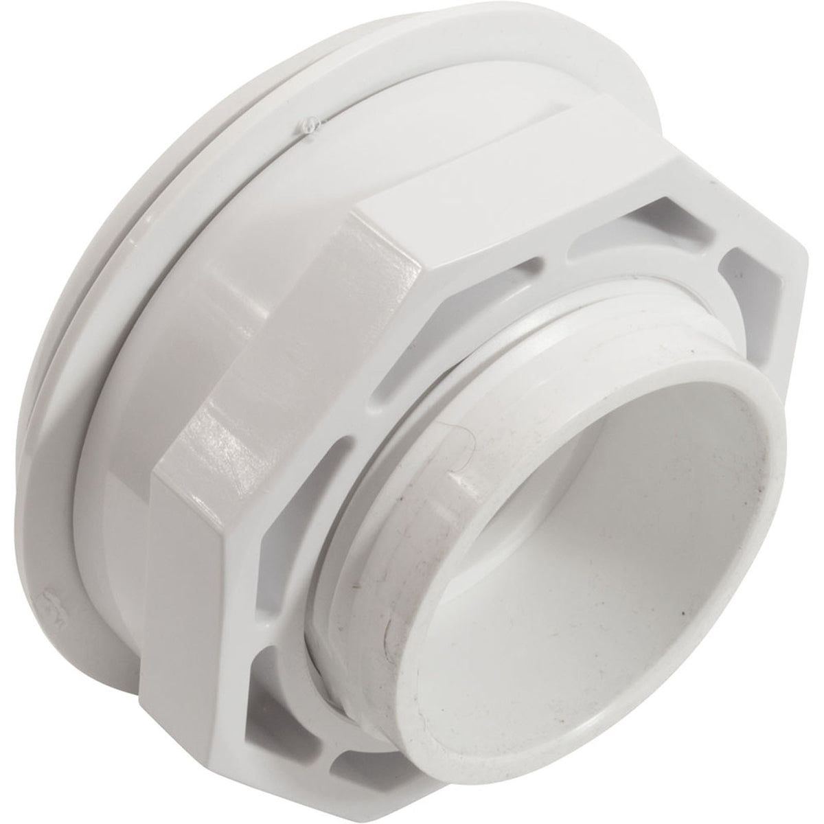 Inlet Fitting, 2"s, PVC, For Vinyl, w/ Face Plate
