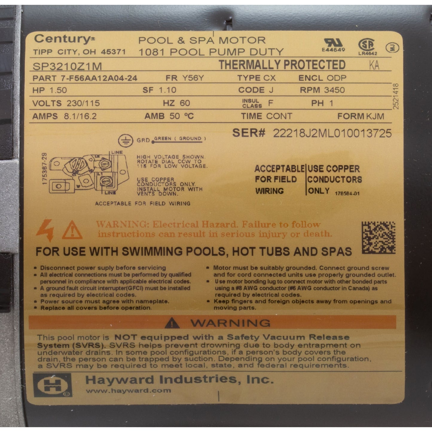 Power End-1 1/2 Hp, Tristar, Maxrate