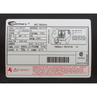 Motor, Century, 3Hp, 208-230V, 1-Sp, Sf1.15, 56Yfr