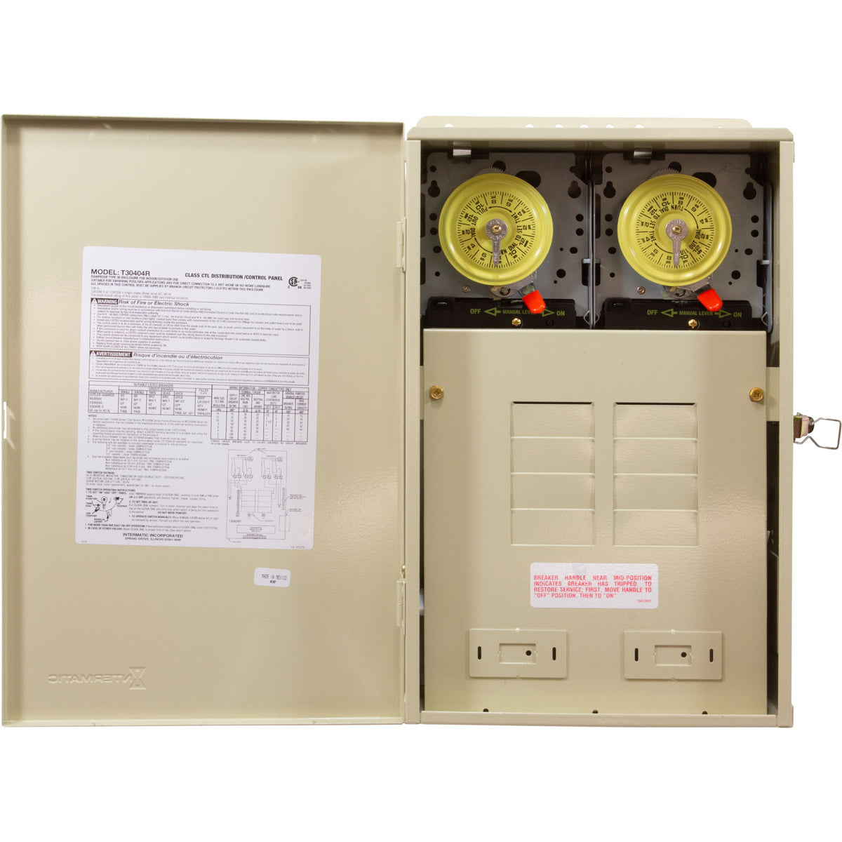 Intermatic Control W/Two T104M In Outdoor Enclosure