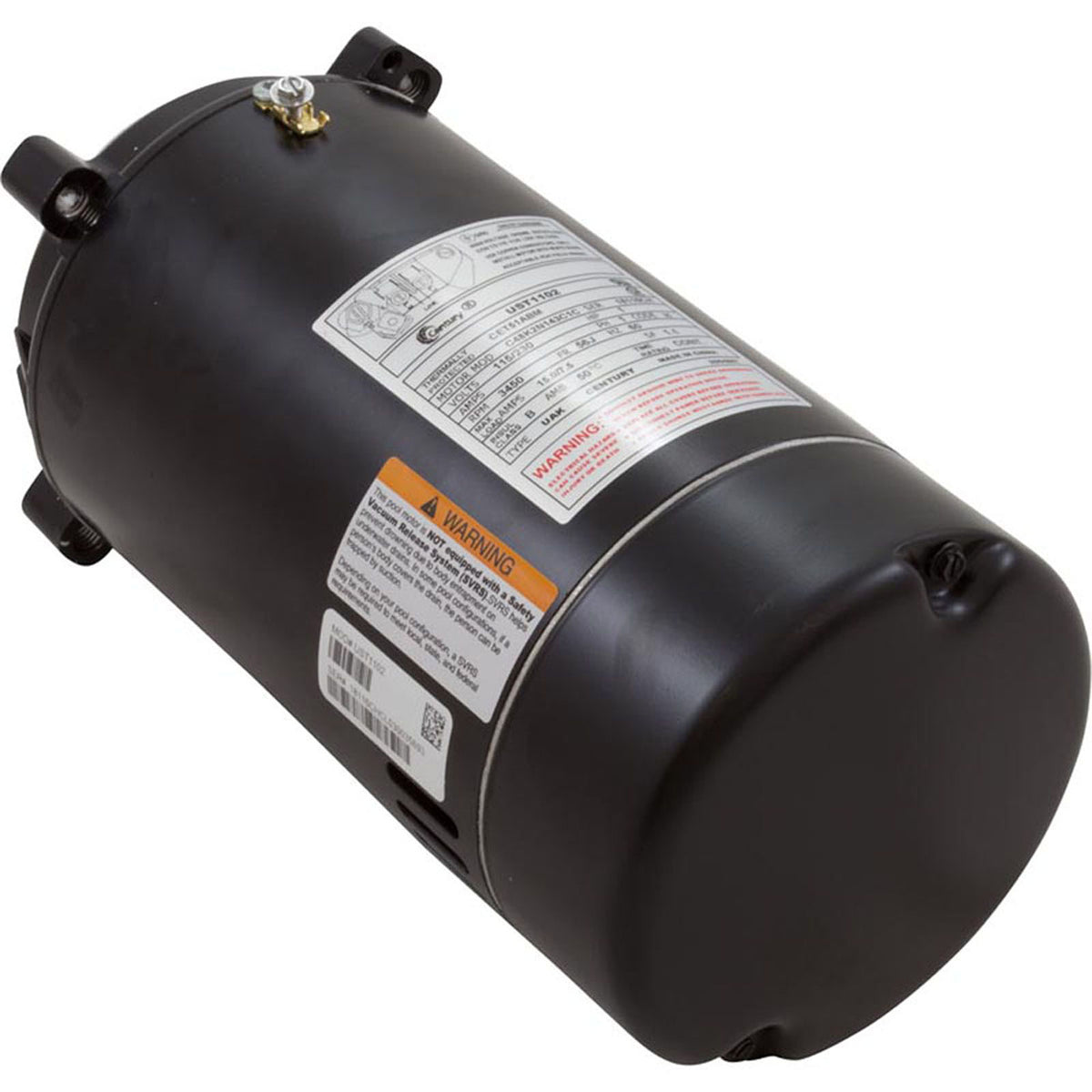 A.O. Smith Century UST1102 Pool Pump Motor, 1 HP, 115/230V, 56J, Single Speed