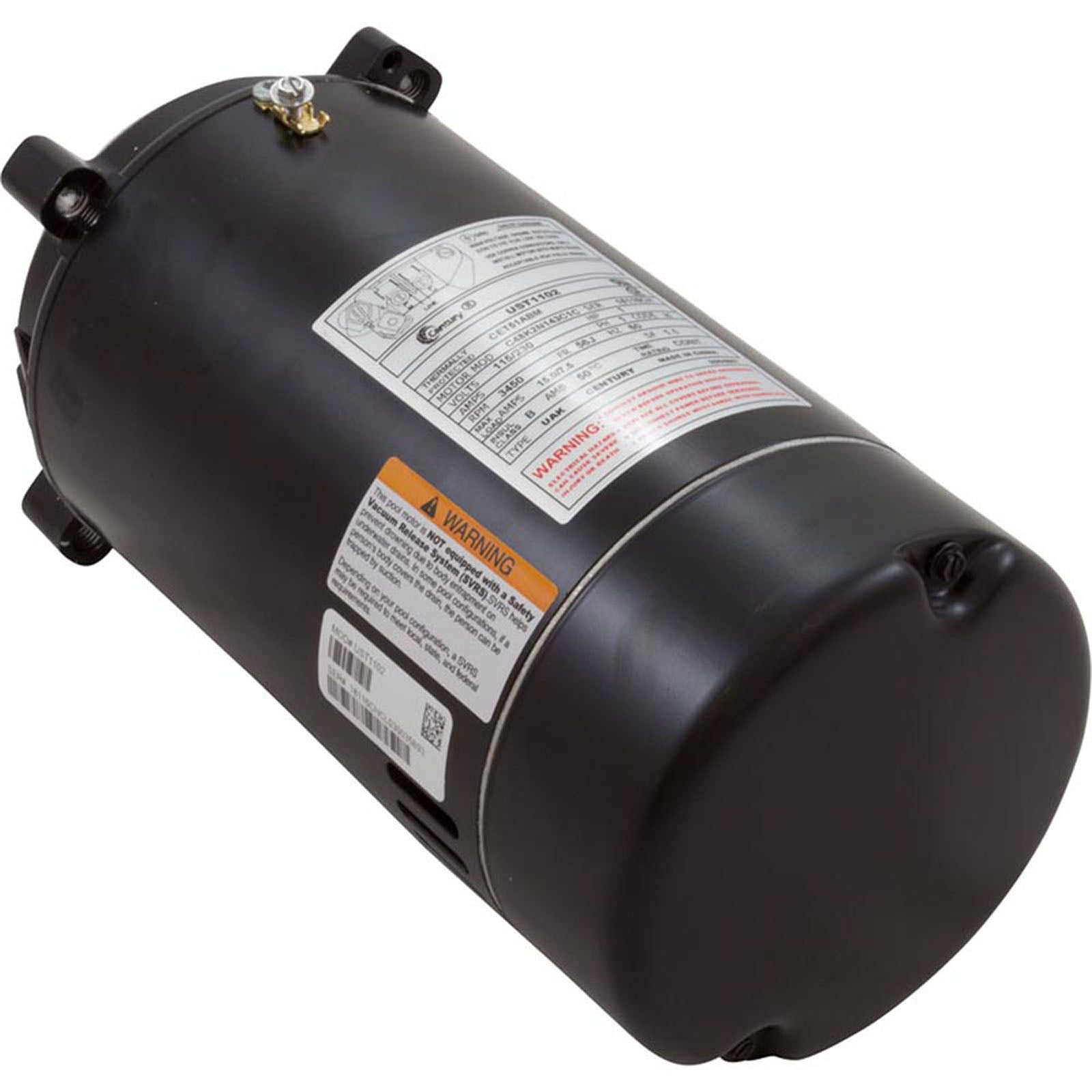 A.O. Smith Century UST1102 Pool Pump Motor, 1 HP, 115/230V, 56J, Single Speed