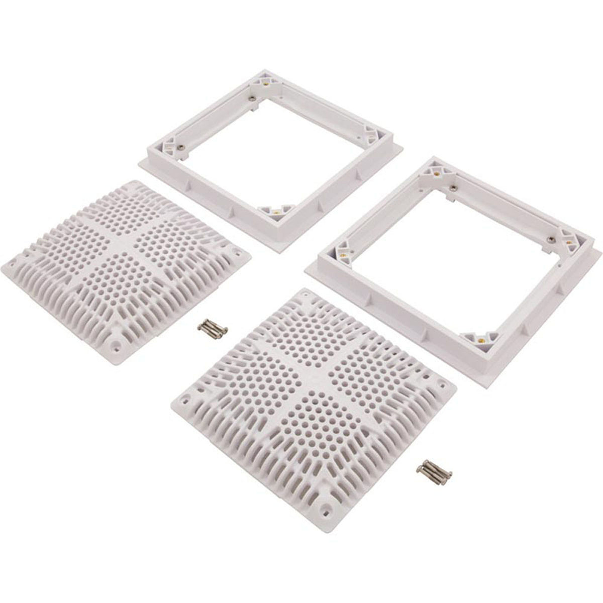 Frame & Cover 9" Sq High Flow 2 Pak