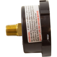 Pressure Gauge, Pentair, 1/4"mpt, 0-60psi, Back Mount