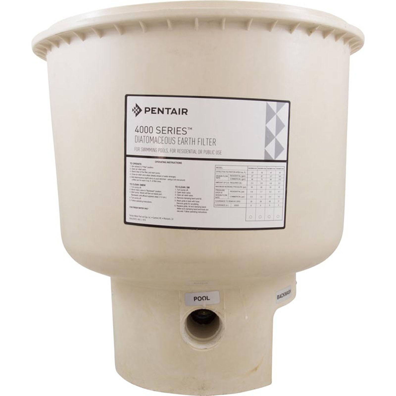 Tank Body, Pentair Purex SMBW with Rotor