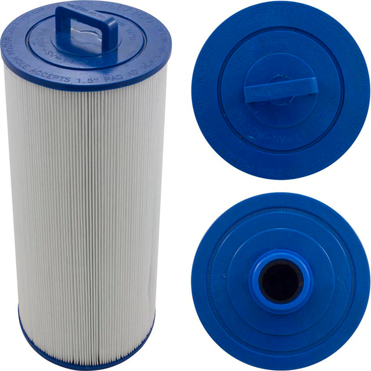 Cartridge, 50sqft, ht, 1-1/2"mpt b, 6"OD, 14-1/2" L