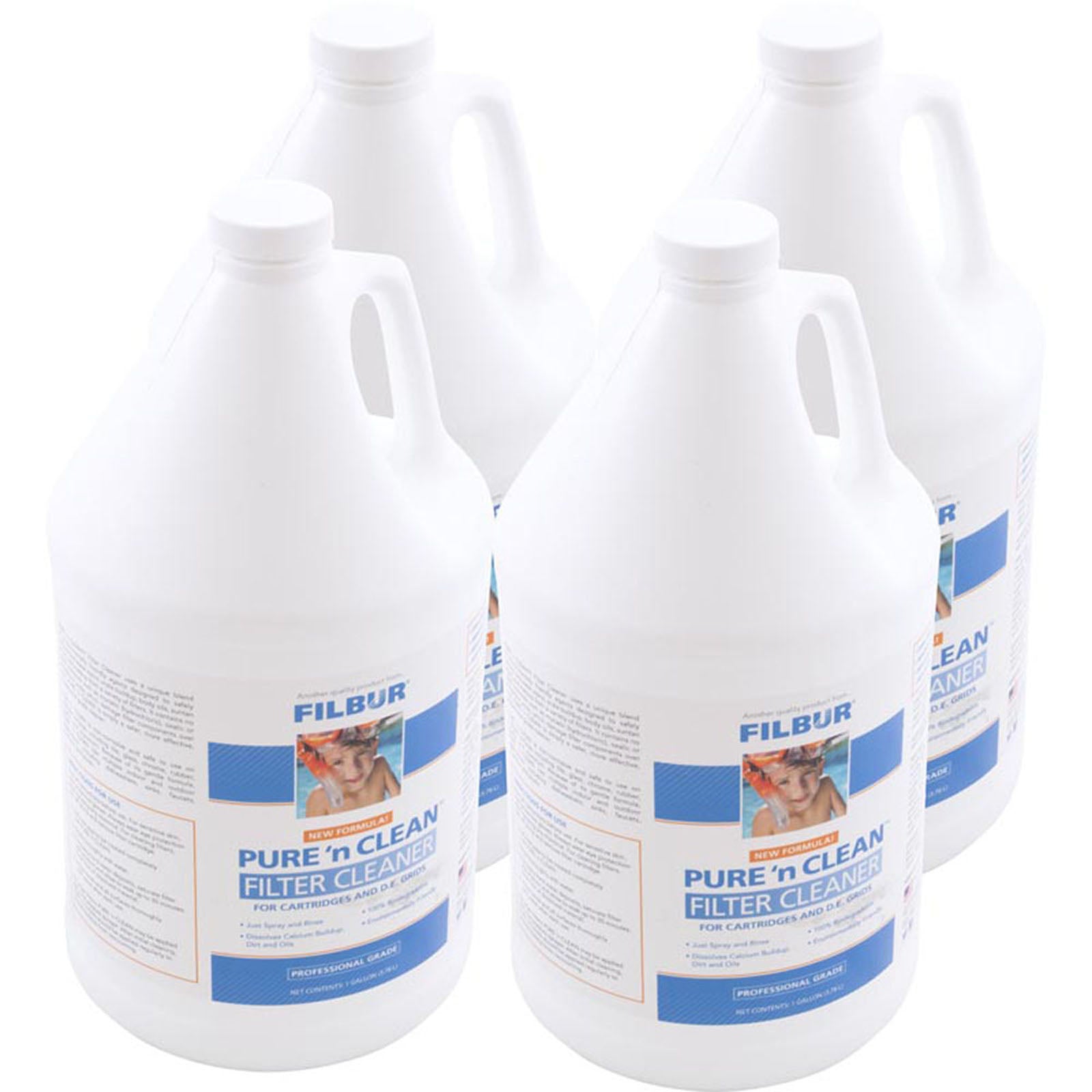 Cartridge & Grid Cleaner, Filbur, Pure & Clean, 1 Gal, Qty 4