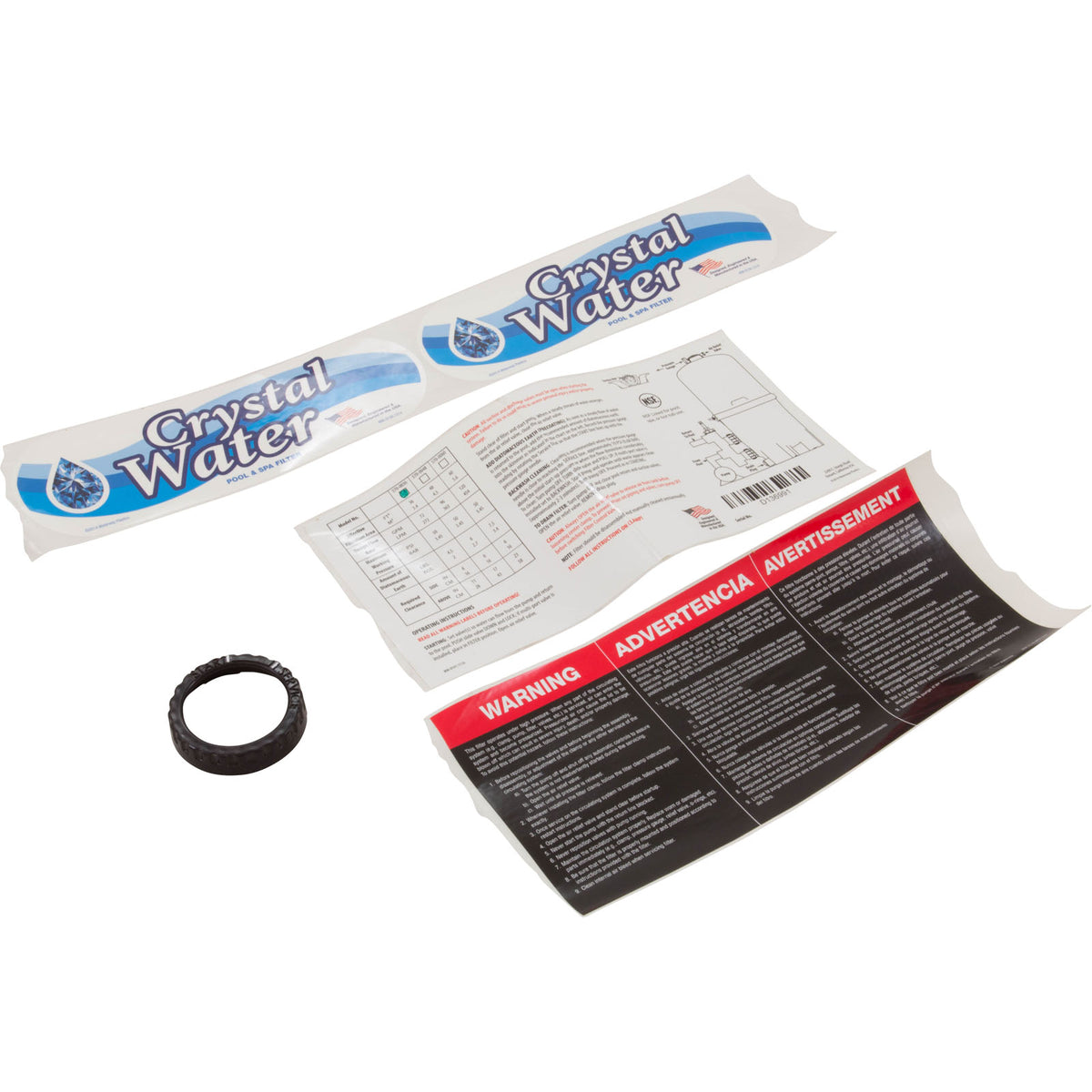 Tank Lid, Waterway Crystal Water, 325 sqft, w/Label