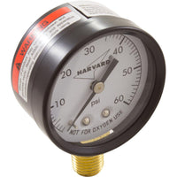 Manomètre, 1/4"mpt, 0-60 psi, montage inférieur, générique