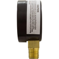 Manomètre, 1/4"mpt, 0-60 psi, montage inférieur, générique