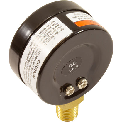 Pressure Gauge, 1/4"mpt, 0-30psi, Bottom Mount, 2"fd, Generic
