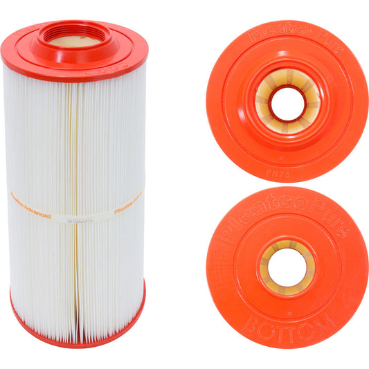 Cartucho, 75 pies cuadrados, 2-5/8" de diámetro exterior, 3" de rosca hembra, 7-3/4", 14-13/16" de largo, 4 oz