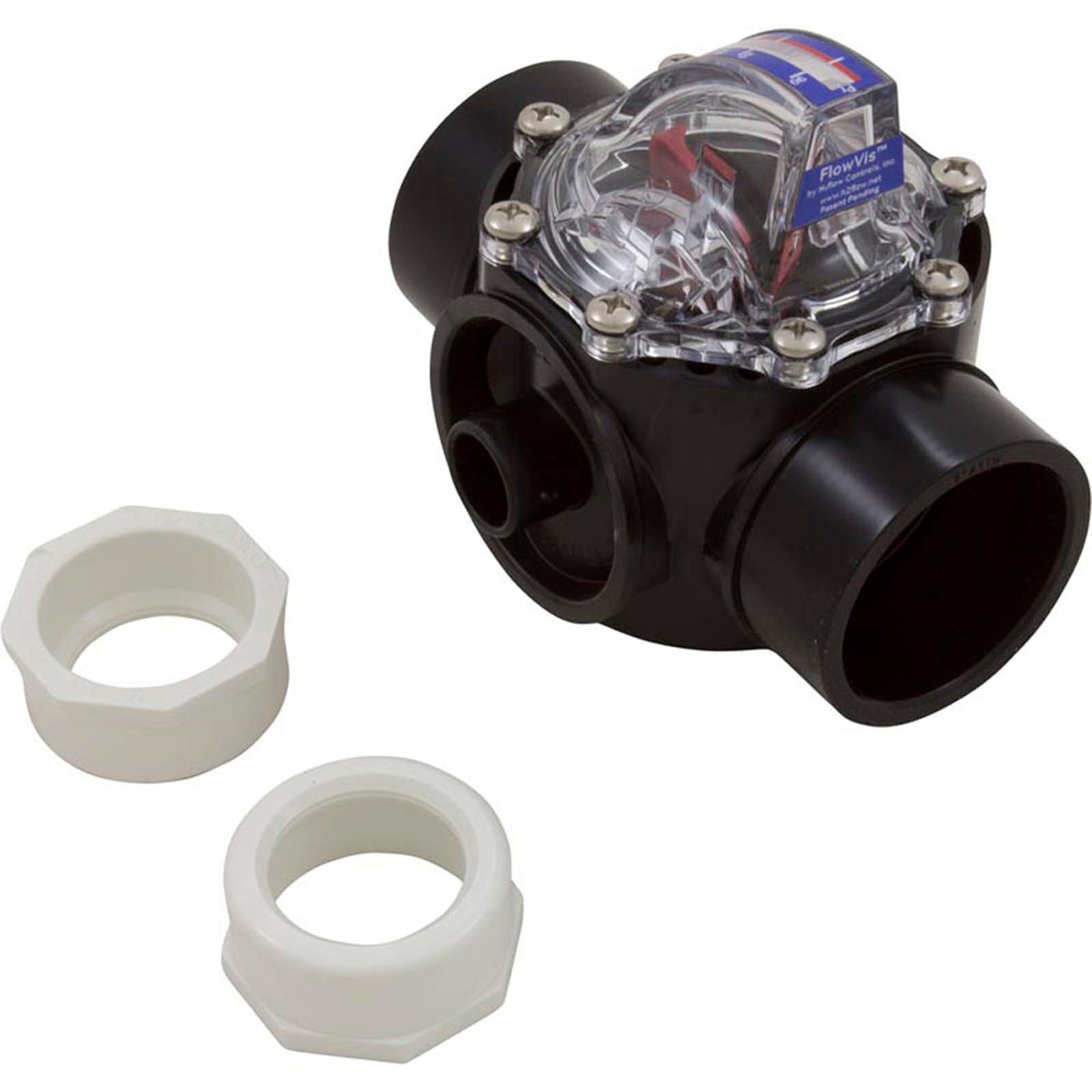 H2Flow FlowVis FV-C-15 Flow Meter and Check Valve, 1-1/2 in Slip
