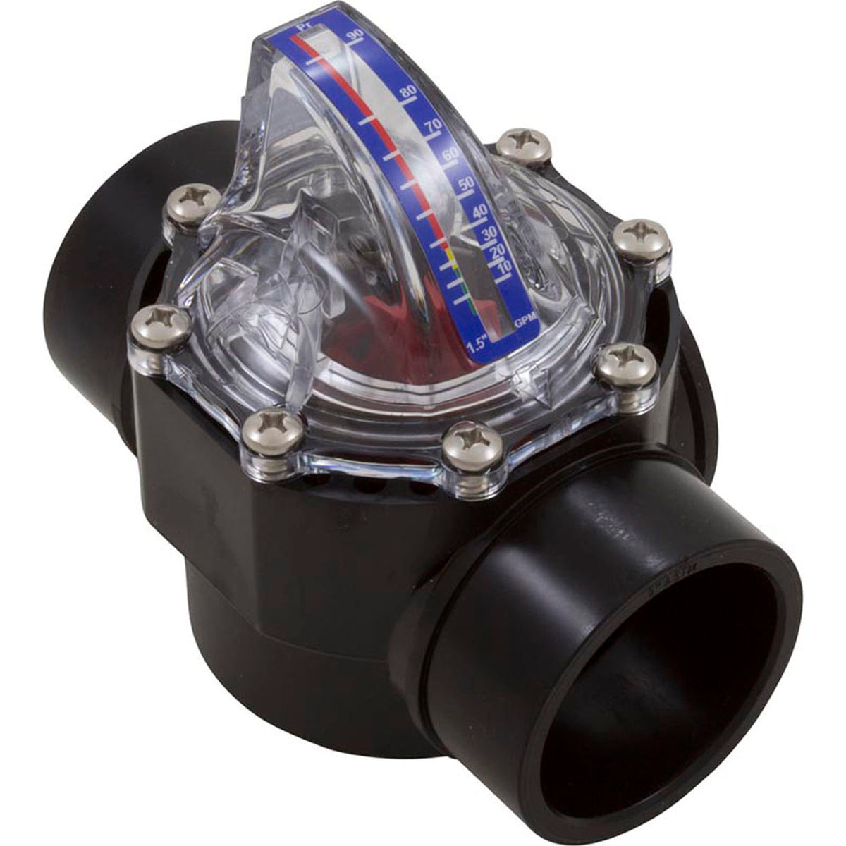 H2Flow FlowVis FV-C-15 Flow Meter and Check Valve, 1-1/2 in Slip