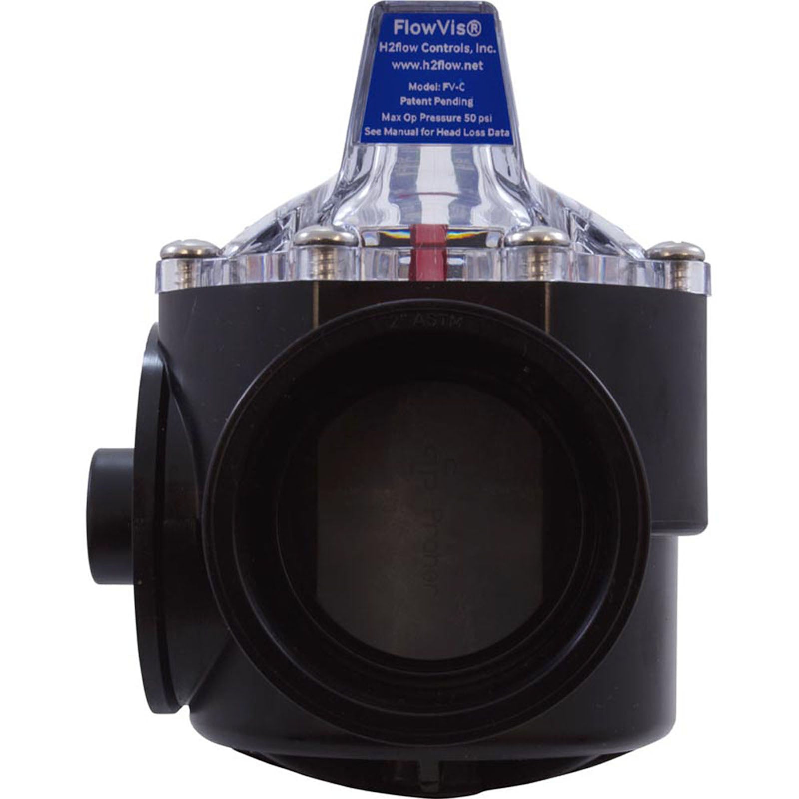 H2Flow FlowVis FV-C-15 Flow Meter and Check Valve, 1-1/2 in Slip