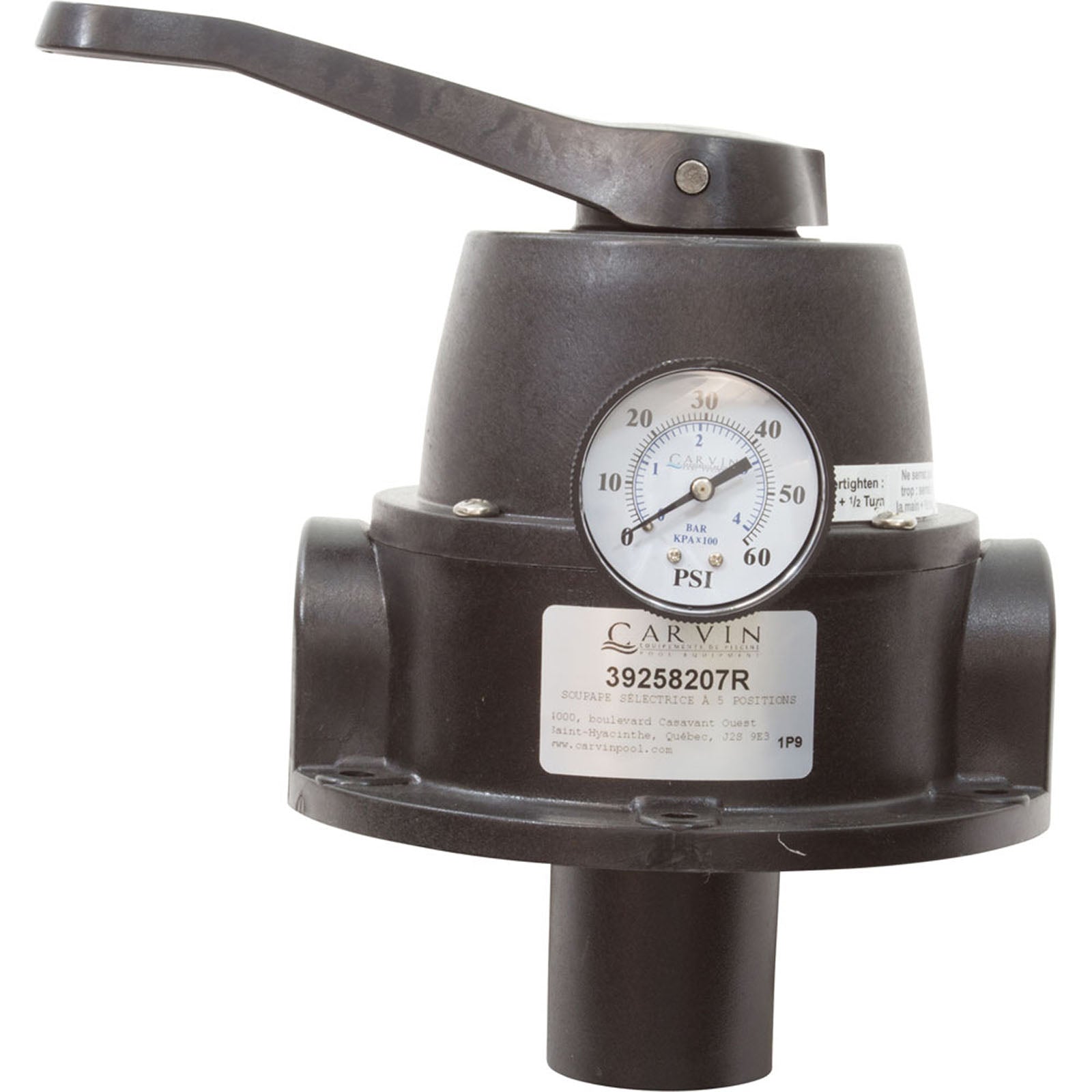 Multiport Valve, Carvin Jacuzzi DVK4, 1-1/2", 4 Position