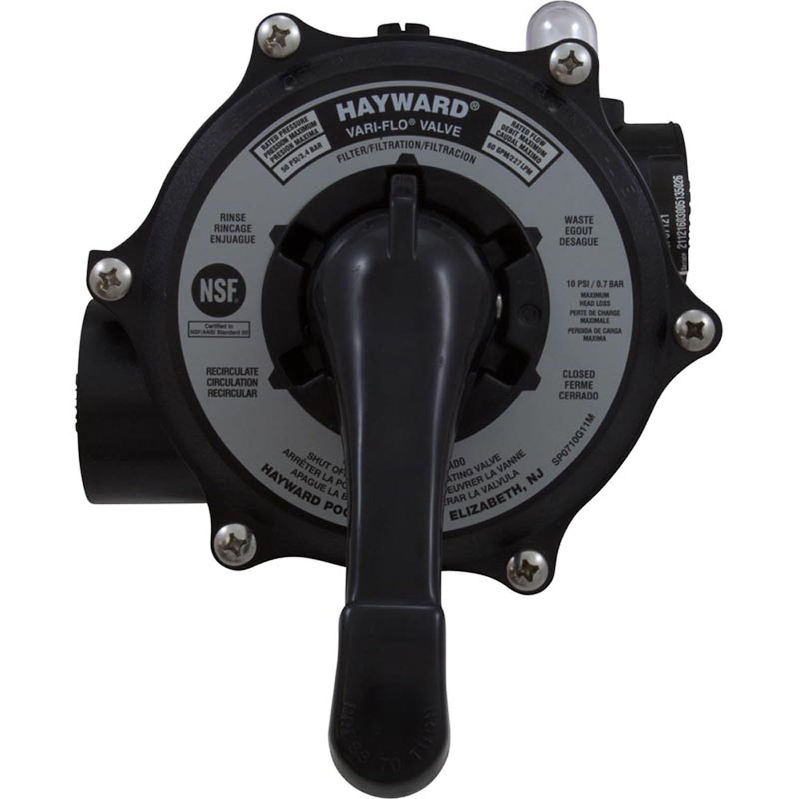 Multiport Valve, Hayward SP07121, 1-1/2"bt, 6 Position