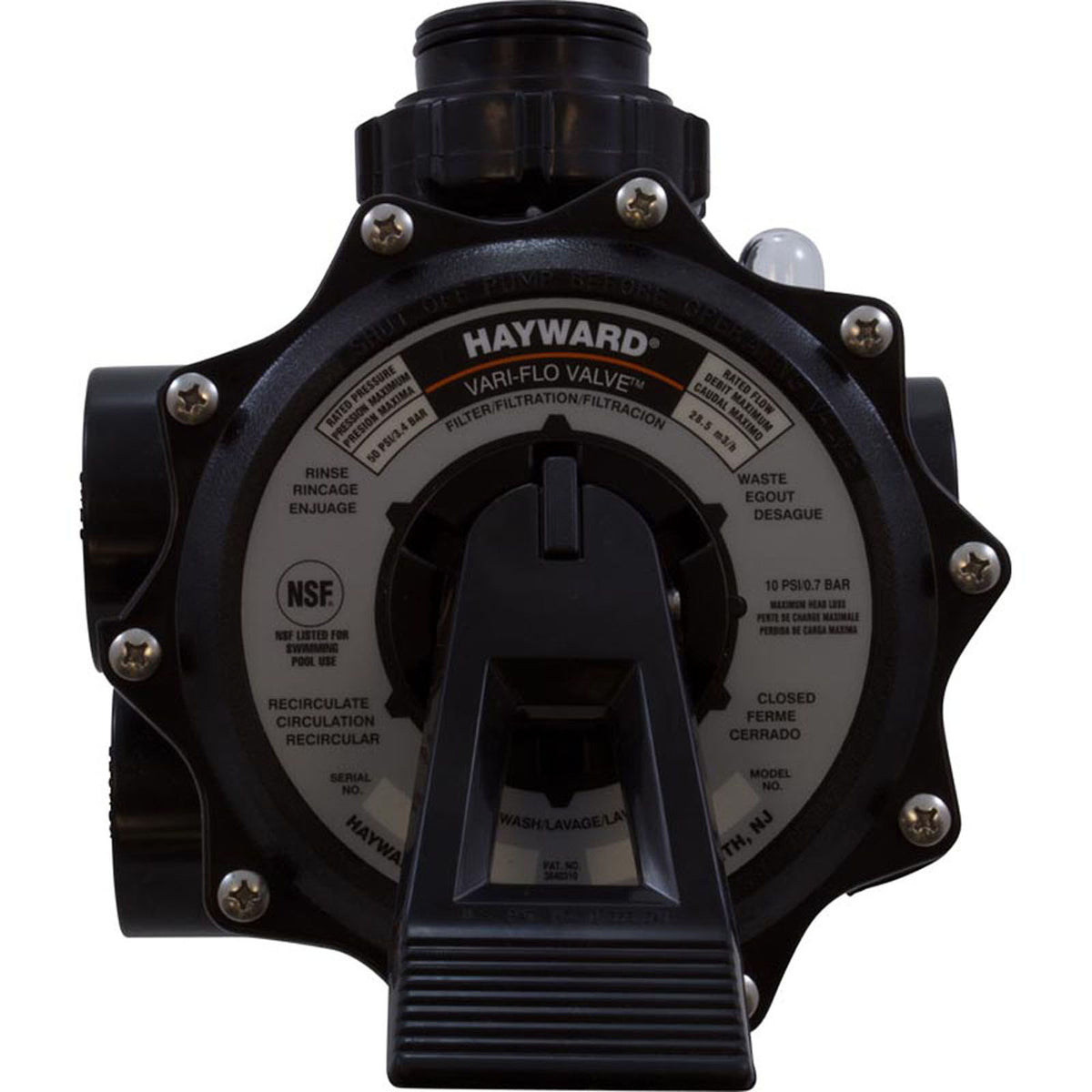 MPV, Hayward Pro Series Sand Filter, 2", Side Mount, 6 Pos