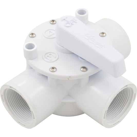 Diverter Valve, Olympic, 1-1/2"fpt, 3-Way, White