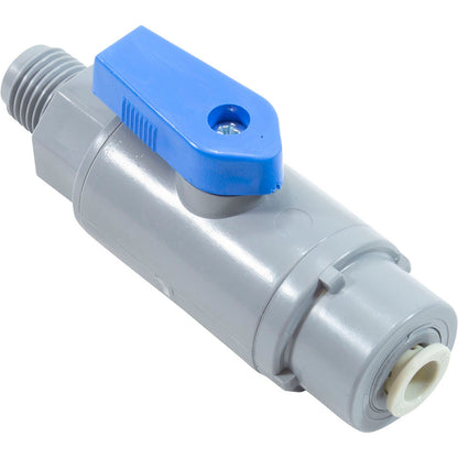 Válvula de bola, Rola-Chem, conexión rápida, tubo de 1/4" x 1/4" MPT