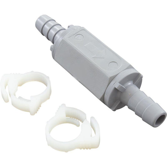 Check Valve, Rola-Chem, 3/8" Barb x 3/8" Barb, In-Line