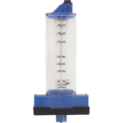 Flowmeter, Rola-Chem Top Mount, 1-1/2" PVC, 25-60 GPM