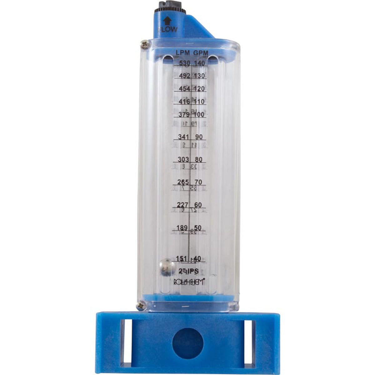 Flowmeter, Rola-Chem Vertical Mount, 2" PVC, 30-150 GPM