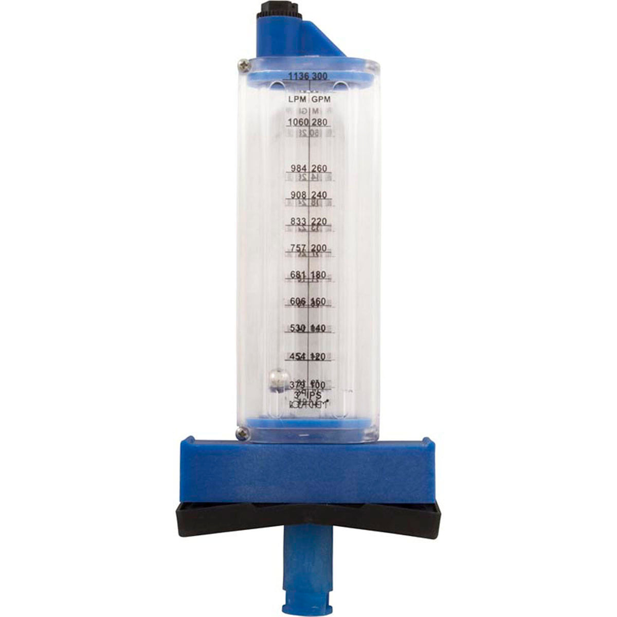 Flow Meter, Rola-Chem Top Mount, 3" PVC, 80-300 GPM