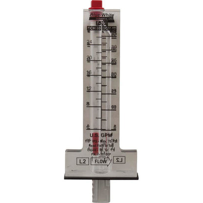 Flow Meter, Blue-White, F-300, for 1" PVC, 5-35 gpm