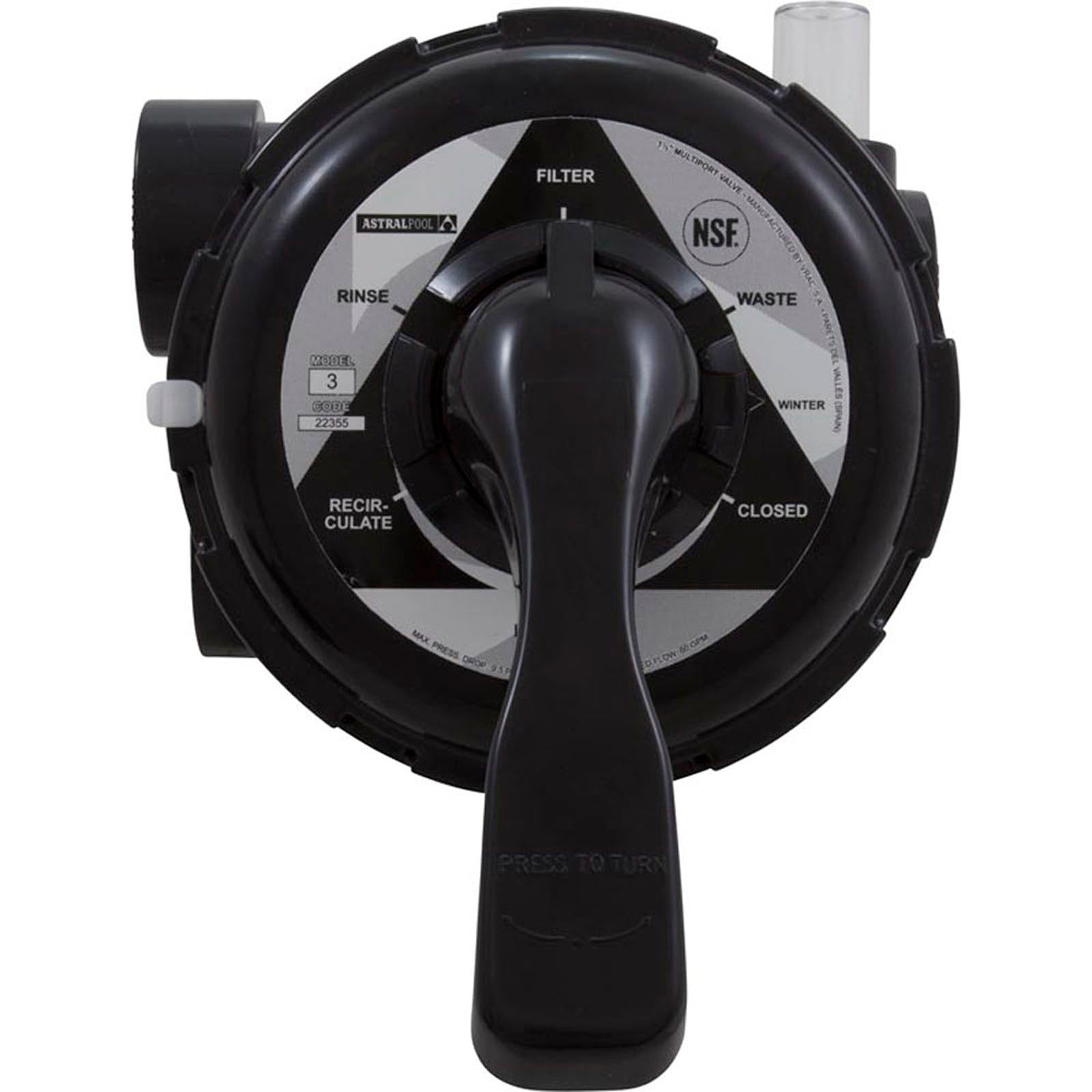 MPV, Astral Sand Filter, 1-1/2", Side Mount, 6 Position