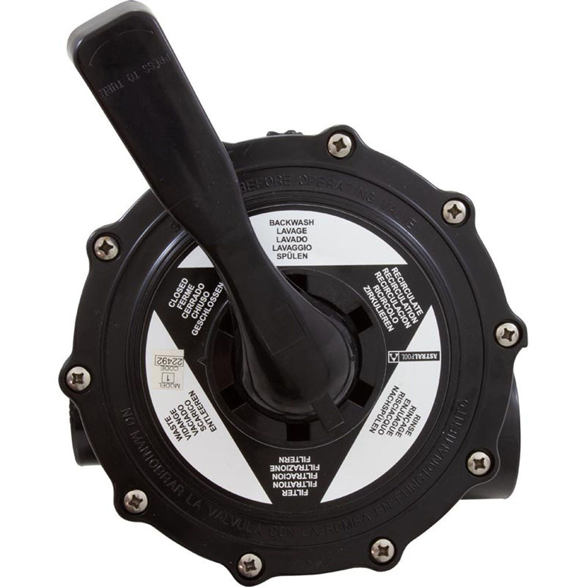 Multiport Valve, Astral Top Mount, 2" Cantabric