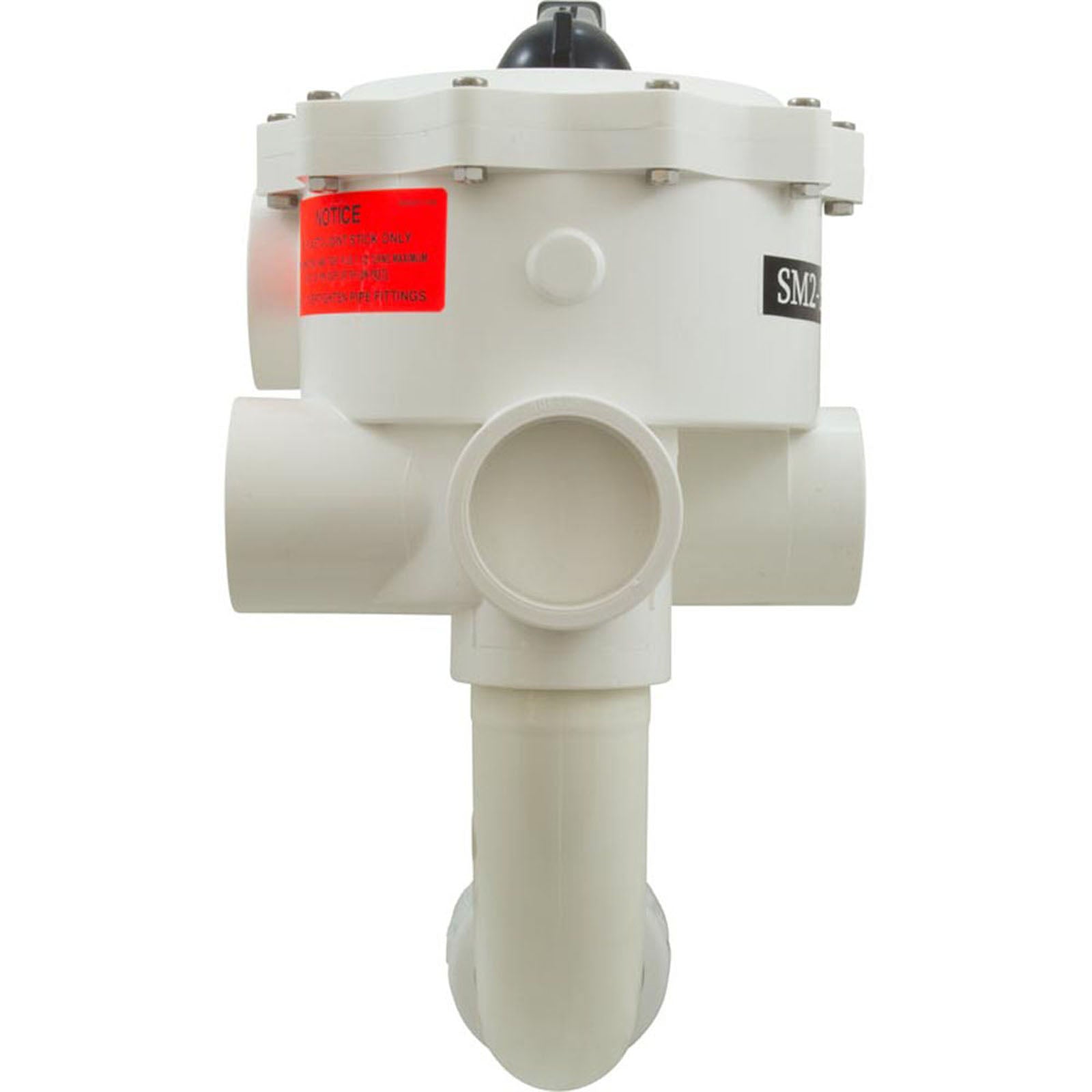 Multiport Valve, Praher SM2-SR3U, 2", w/StaRite Plumbing, Wht