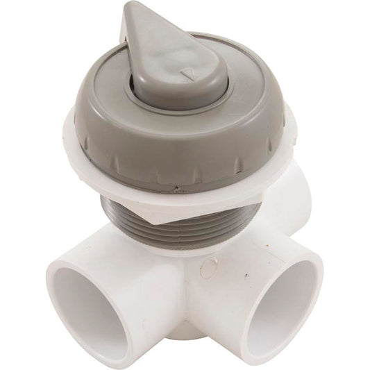 Válvula desviadora, WW, 1", 3 puertos, montaje superior, horizontal, gris