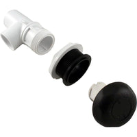 On/Off Valve, Waterway, 1"s x 1"s, Single Port, Black
