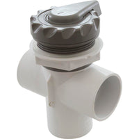 Diverter Valve, WW, 2", 2 Port, Top Mount, Scalloped, Gray