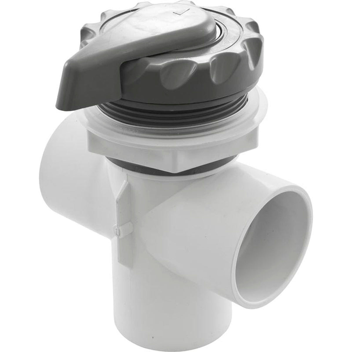 Diverter Valve, WW, 2", 2 Port, Top Mount, Scalloped, Gray
