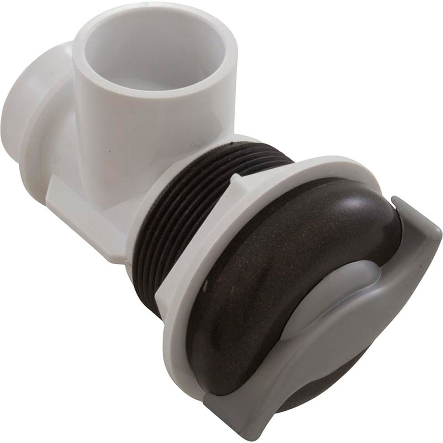 Válvula desviadora, acceso superior WW de 1", 1 pieza, estilo "S", plata oscura/gris