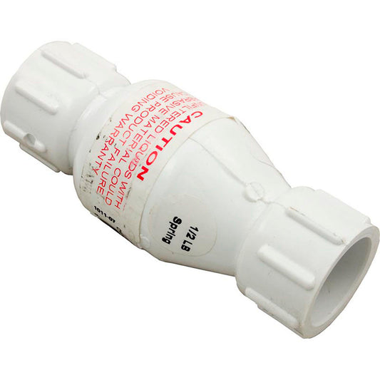 Válvula de retención, resorte, control de flujo, deslizamiento de 3/4", 1/2 lb, agua