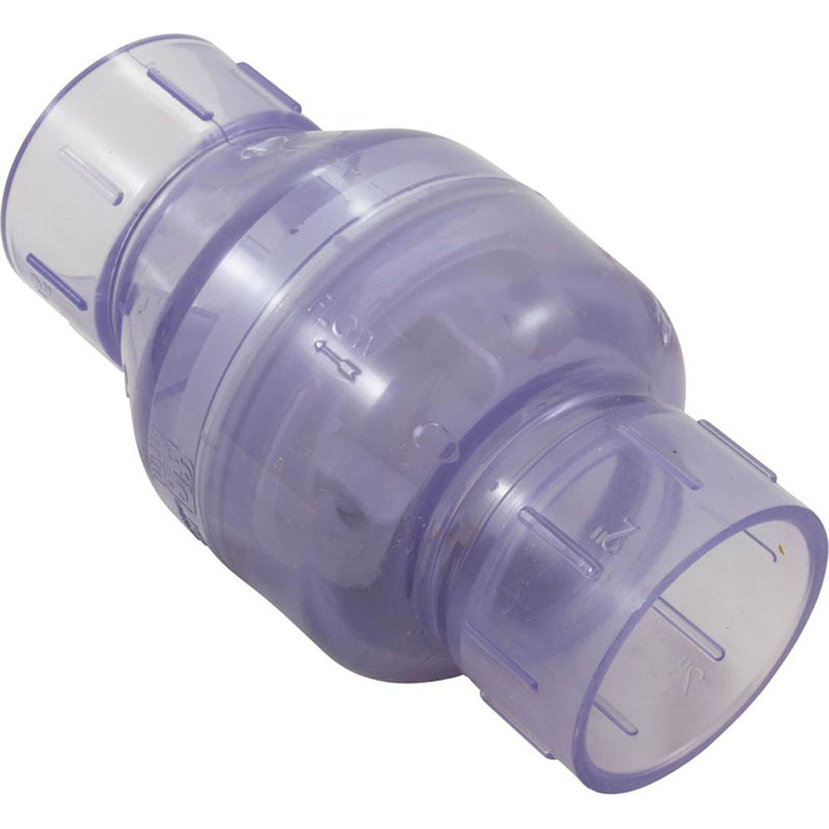Check Valve, Flo Control 1011,2"s,1/2lb,Spring,Water,Clear