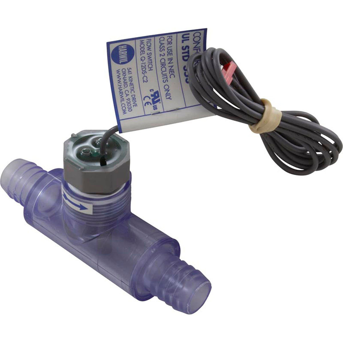 Flow Switch, Hydro-Quip, 3/4" Barb Tee, 1A, 30v