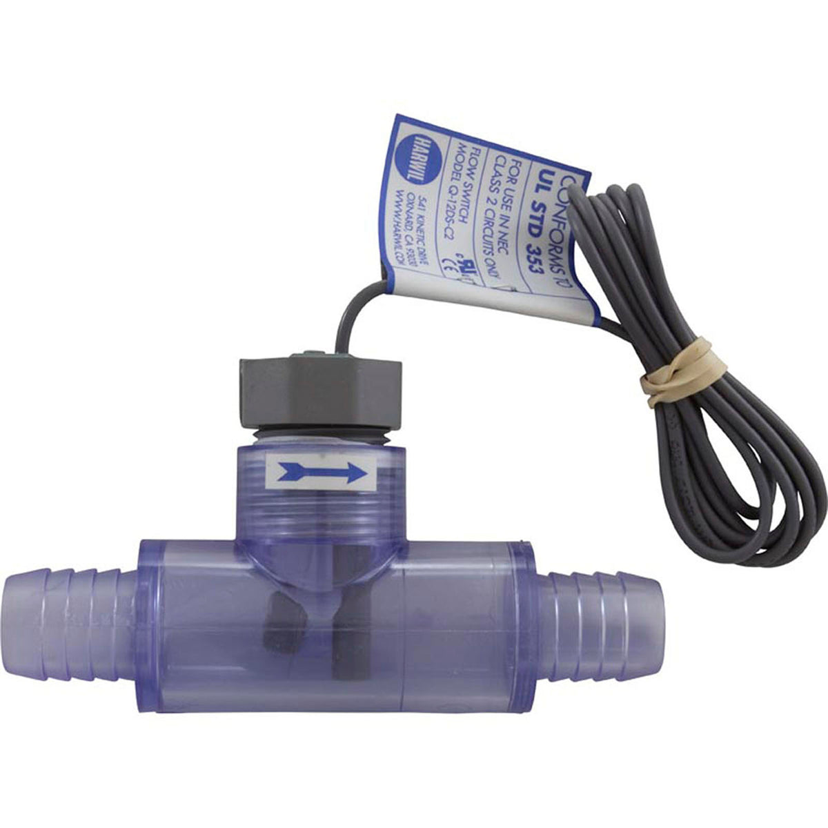 Flow Switch, Hydro-Quip, 3/4" Barb Tee, 1A, 30v