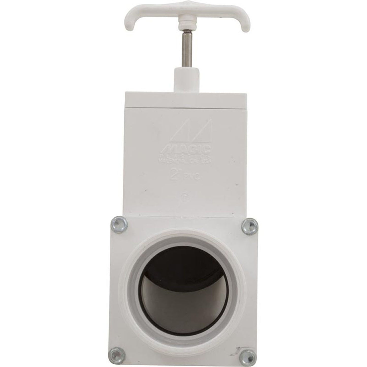 Válvula de compuerta, 3 piezas, Magic Plastics, 2" Slip x 2" Spigot, 80 PSI