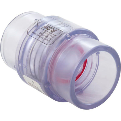 Check Valve, Magic Plastics, 1-1/2"s x 2"spg, 1/4 lb., Clear