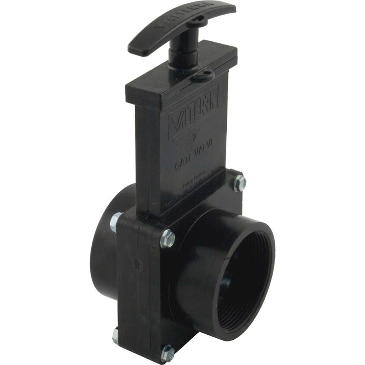 Gate Valve, 3 pc, Valterra, 2"fpt x 2"s, 40psi, Black