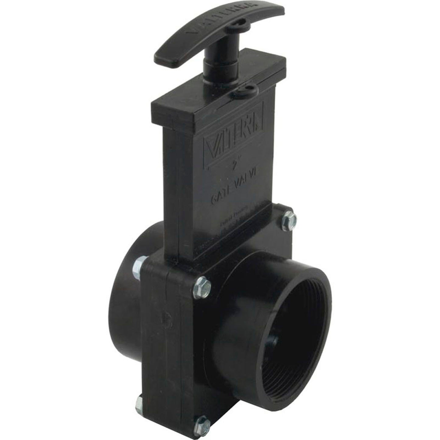 Gate Valve, 3 pc, Valterra, 2"fpt x 2"s, 40psi, Black