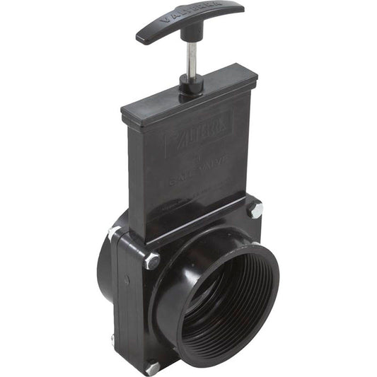 Gate Valve, 3 pc, Valterra, 3"fpt x 3"fpt, 30psi, Black