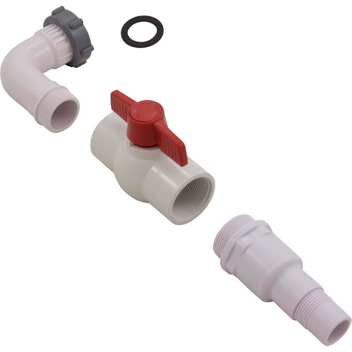 Ball Valve, Intex Pools, w/ Elbow, 40 mm Union